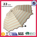 Cadeaux promotionnels de mode impression nouvelle conception en gros marine soleil pliant rayé parasol commercial parapluie